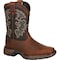 Durango Kids Western Boot, 4 M, Leather, 8 in H, Tan Black DWBT050 - alternate 3